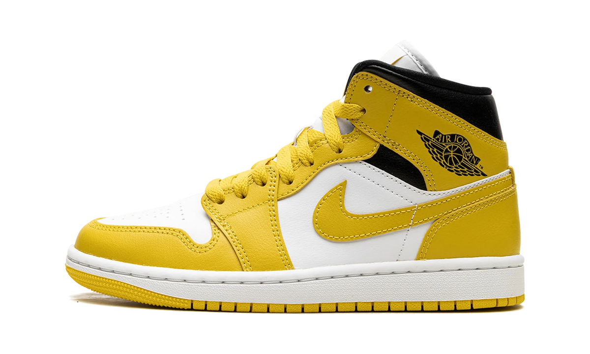 Overkicks - Air Jordan 1 Mid Vivid Sulfur (BQ6472-170) - vista lateral