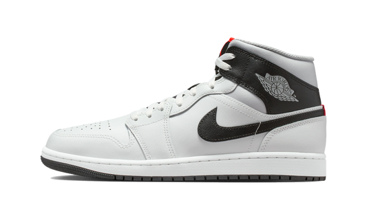 Overkicks - Air Jordan 1 Mid White Neutral Grey Infrared (DQ8426-109) - vista lateral