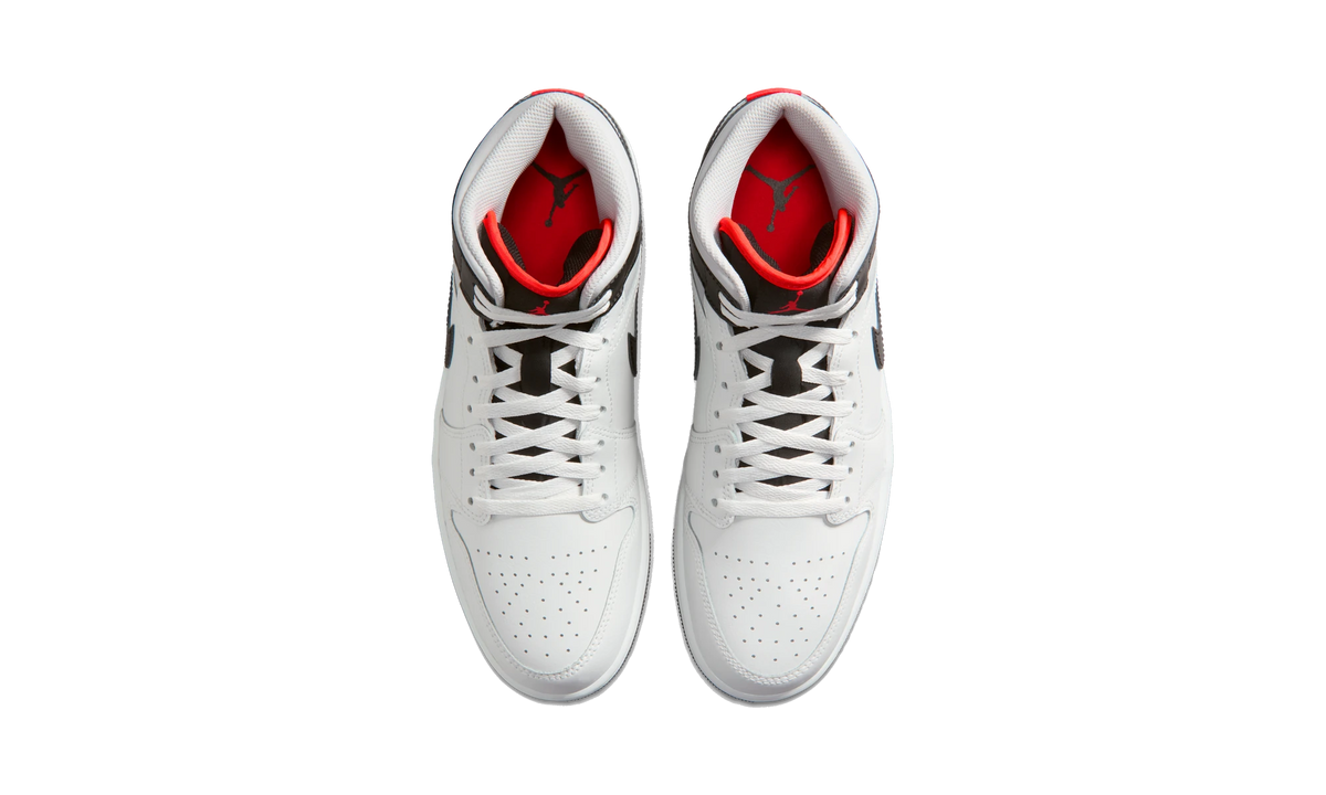 Overkicks - Air Jordan 1 Mid White Neutral Grey Infrared (DQ8426-109) - vista superior
