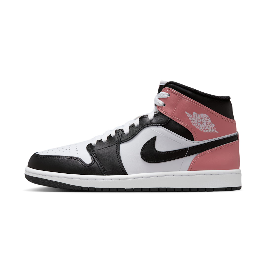 Overkicks - Air Jordan 1 Mid White Rust Pink Black (DQ8426-100) - vista lateral