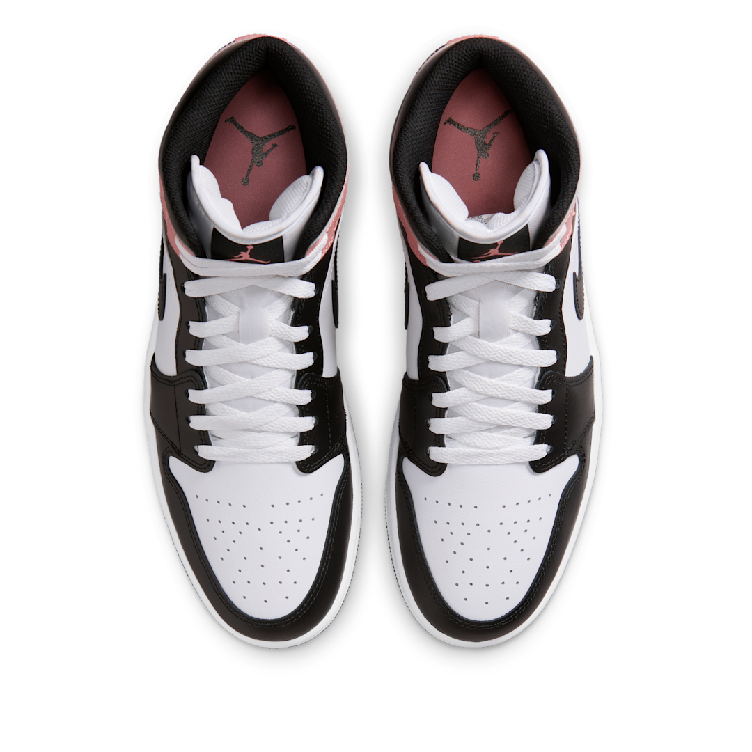 Overkicks - Air Jordan 1 Mid White Rust Pink Black (DQ8426-100) - par completo