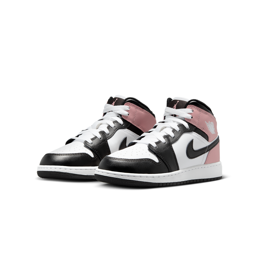 Overkicks - Air Jordan 1 Mid White Rust Pink Black (GS) (DQ8423-100) - imagen 2