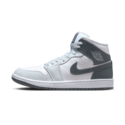 Overkicks - Air Jordan 1 Mid White Smoke Grey (BQ6472-113) - vista lateral