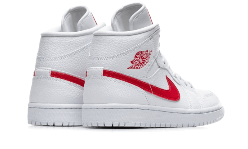 Overkicks - Air Jordan 1 Mid White University Red (BQ6472-106) - par completo