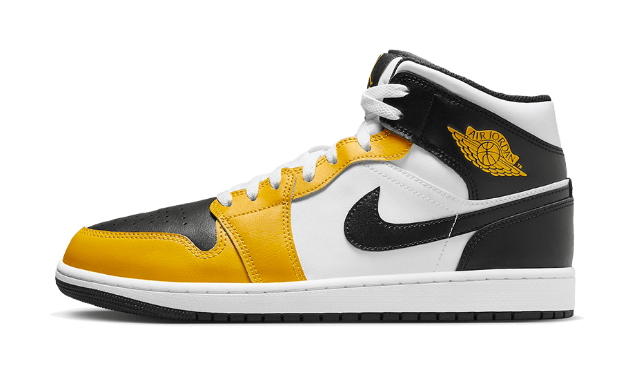 Overkicks - Air Jordan 1 Mid Yellow Ochre (DQ8426-701 / DQ8423-701) - vista lateral