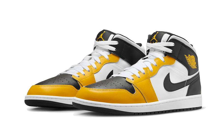 Overkicks - Air Jordan 1 Mid Yellow Ochre (DQ8426-701 / DQ8423-701) - vista trasera