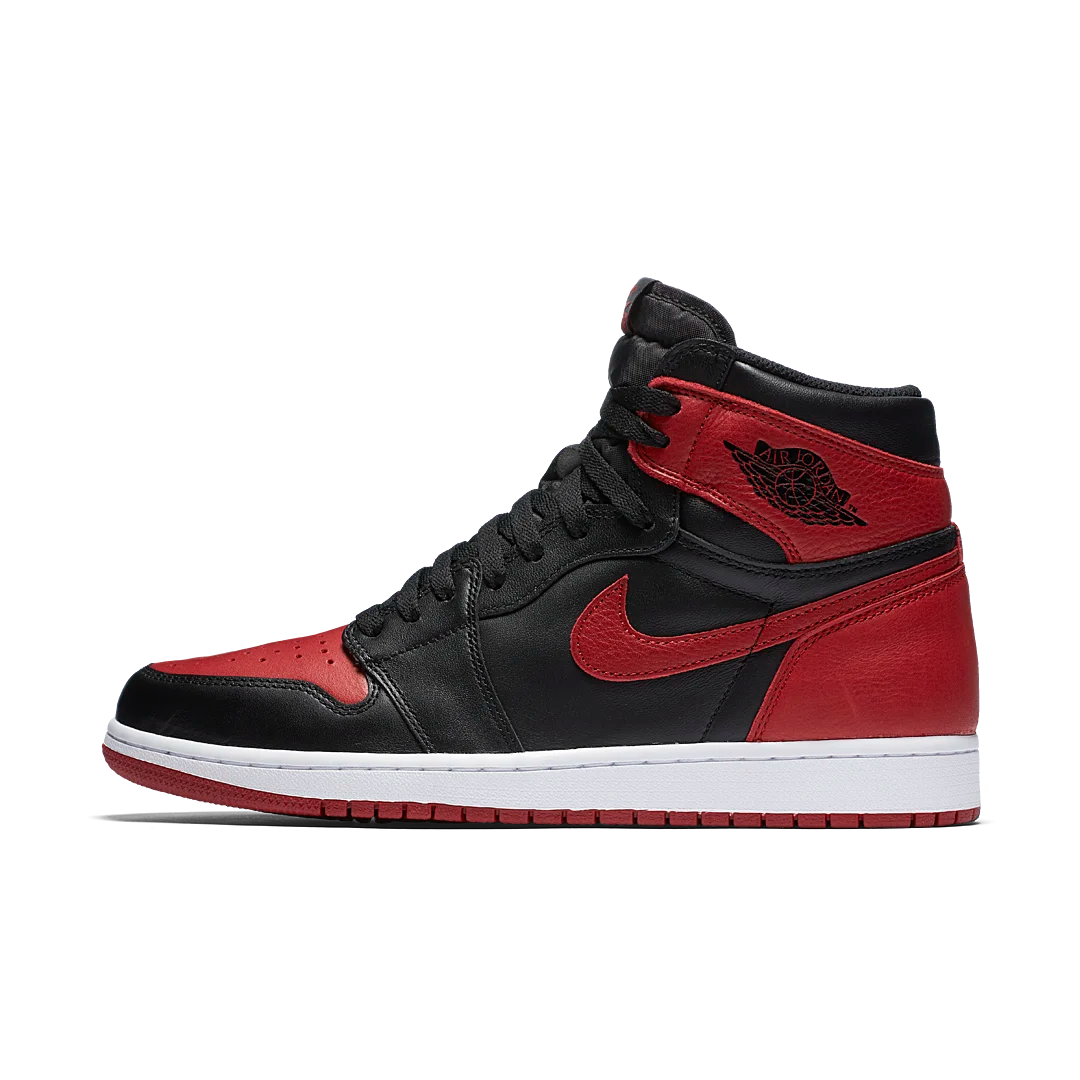 Overkicks - Air Jordan 1 Retro High Bred Banned (2016) (555088-001) - vista lateral