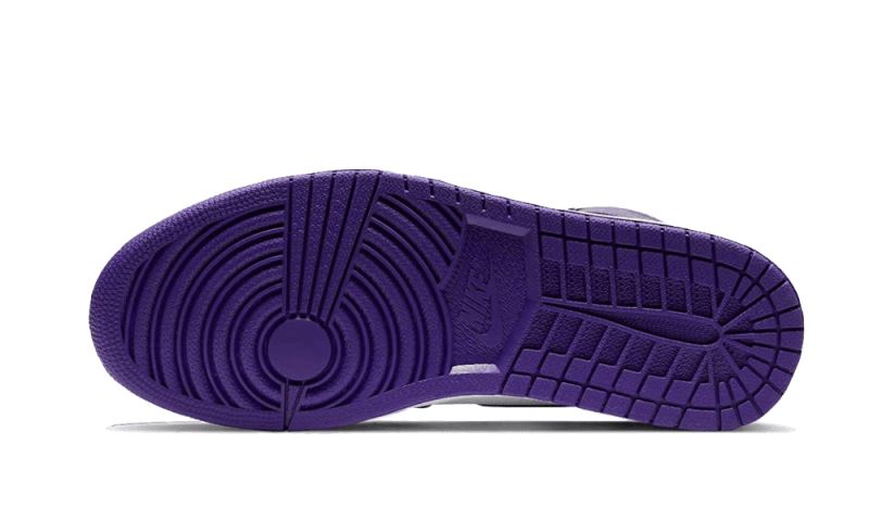 Overkicks - Air Jordan 1 Retro High Court Purple White (555088-500 / 575441-500) - detalle suela