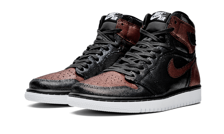 Overkicks - Air Jordan 1 Retro High Fearless Metallic Rose Gold (CU6690-006) - vista trasera