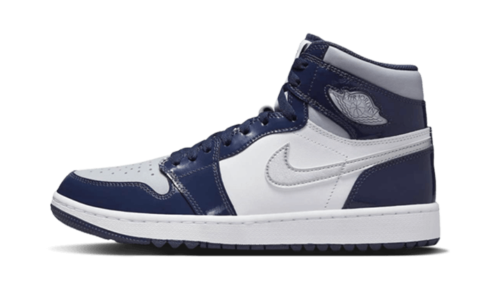 Overkicks - Air Jordan 1 Retro High Golf Patent Midnight Navy (DQ0660-100) - vista lateral