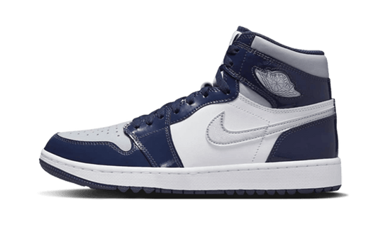 Overkicks - Air Jordan 1 Retro High Golf Patent Midnight Navy (DQ0660-100) - vista lateral