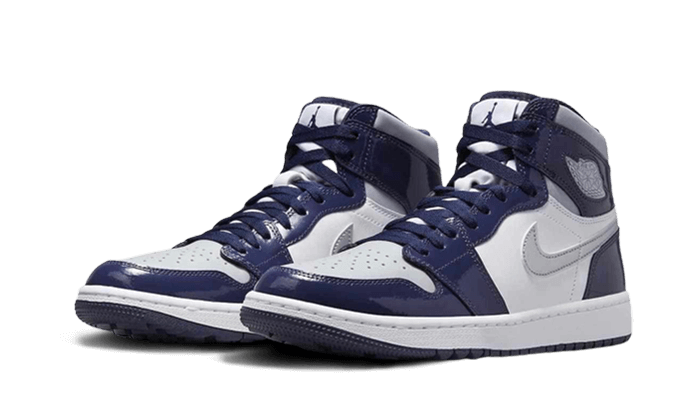 Overkicks - Air Jordan 1 Retro High Golf Patent Midnight Navy (DQ0660-100) - vista trasera