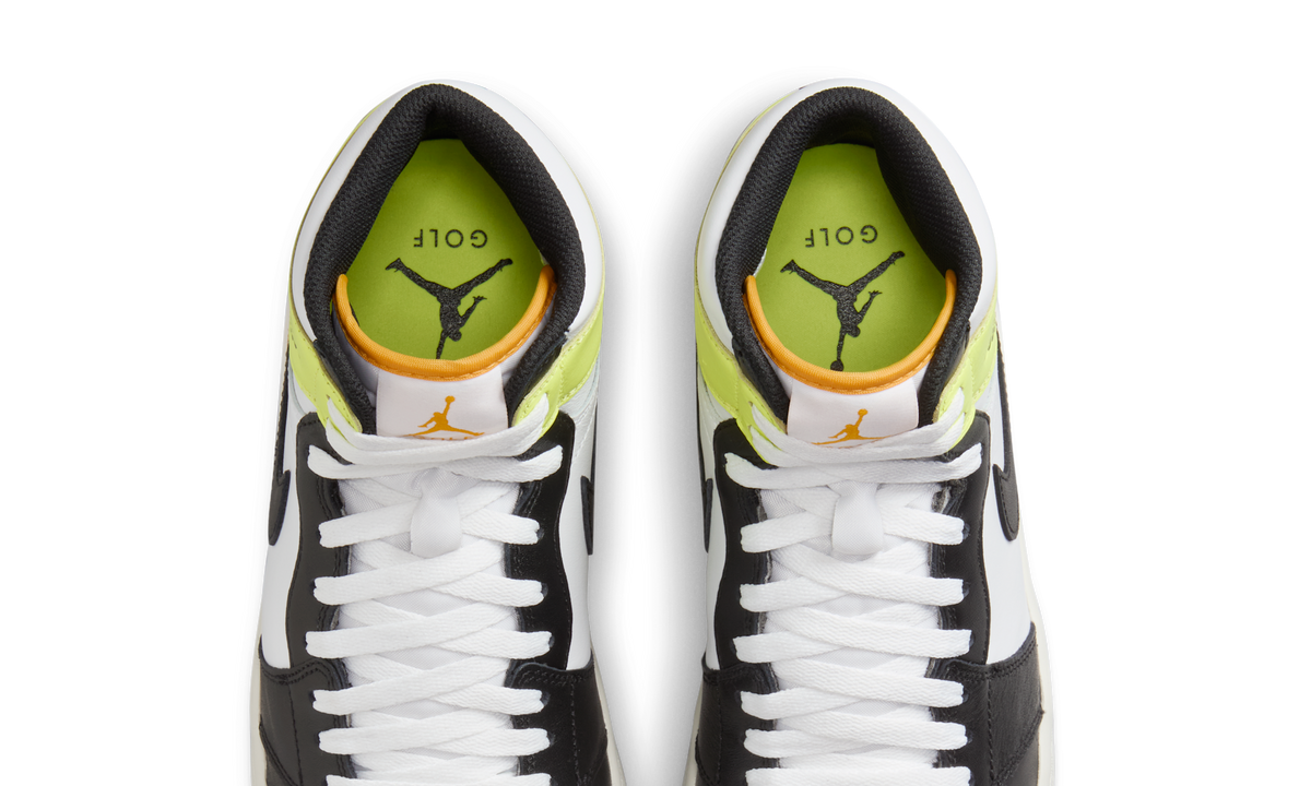 Overkicks - Air Jordan 1 Retro High Golf White University Gold Volt Black (DQ0660-105) - vista superior