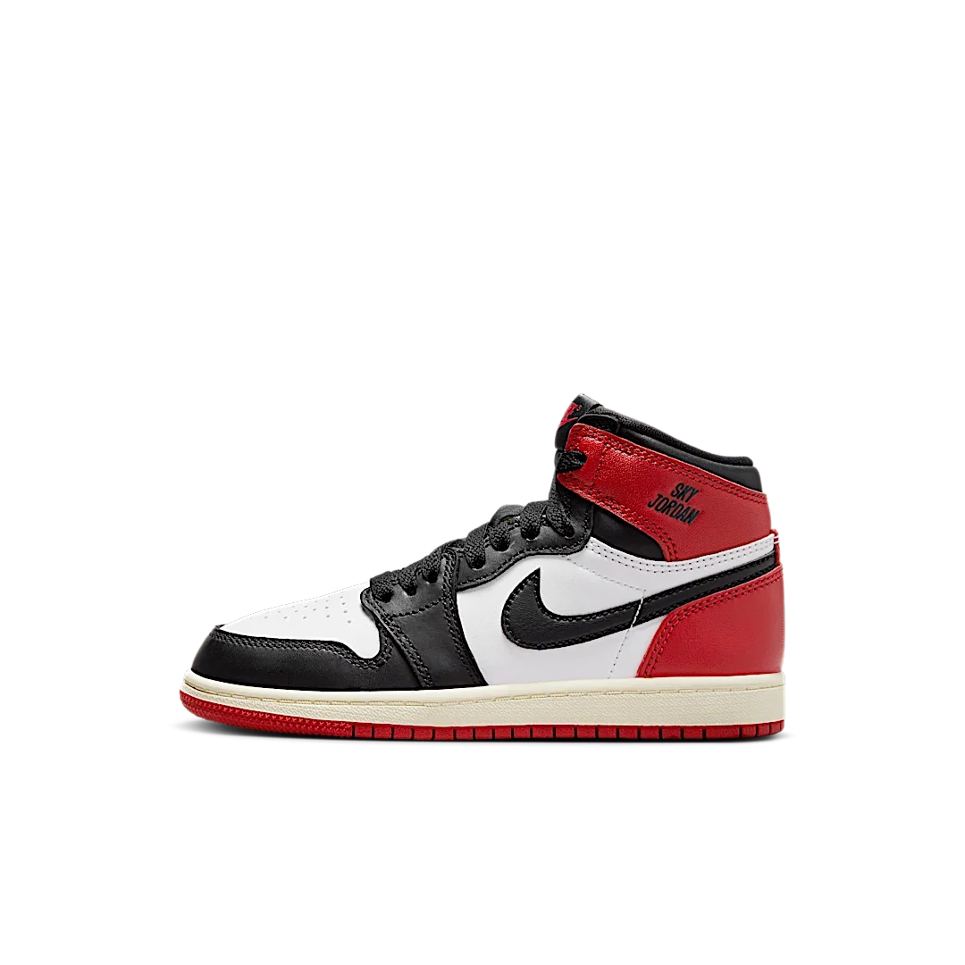 Overkicks - Air Jordan 1 Retro High OG Black Toe Reimagined (PS) (FD1412-106) - vista lateral