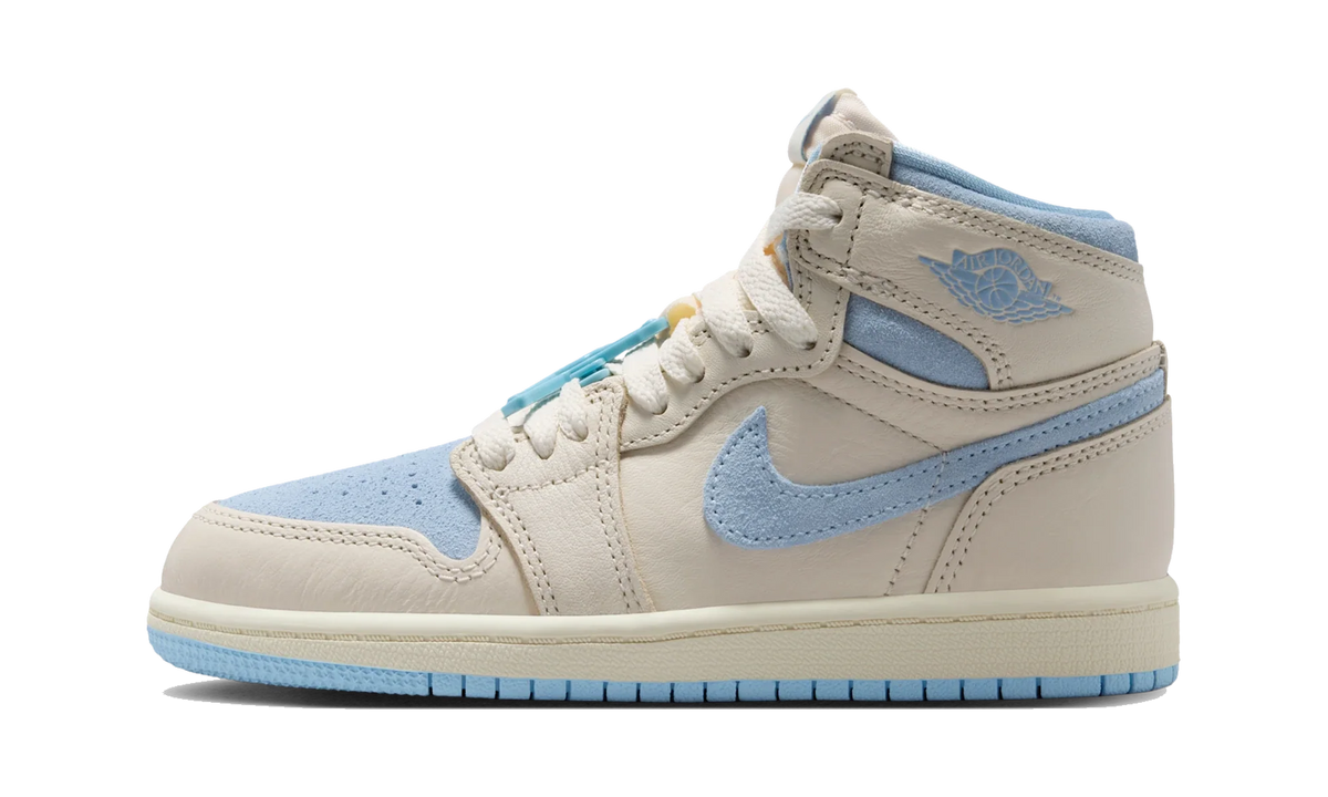 Overkicks - Air Jordan 1 Retro High OG Pale Ivory Psychic Blue (PS) (FD2597-102) - vista lateral