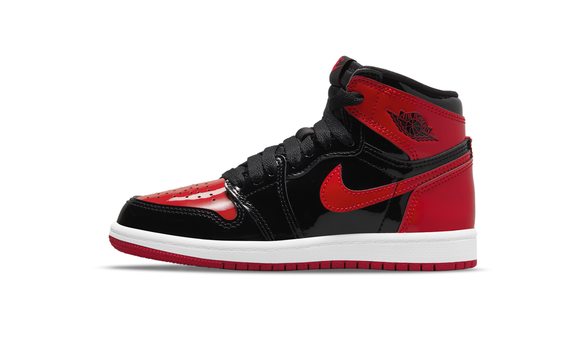 Overkicks - Air Jordan 1 Retro High OG Patent Bred (PS) (AQ2664-063) - vista lateral