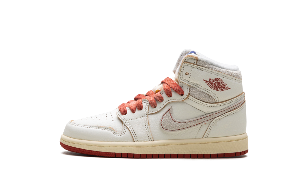 Overkicks - Air Jordan 1 Retro High OG Rare Air Sail Cinnabar (PS) (FD2597-100) - vista lateral