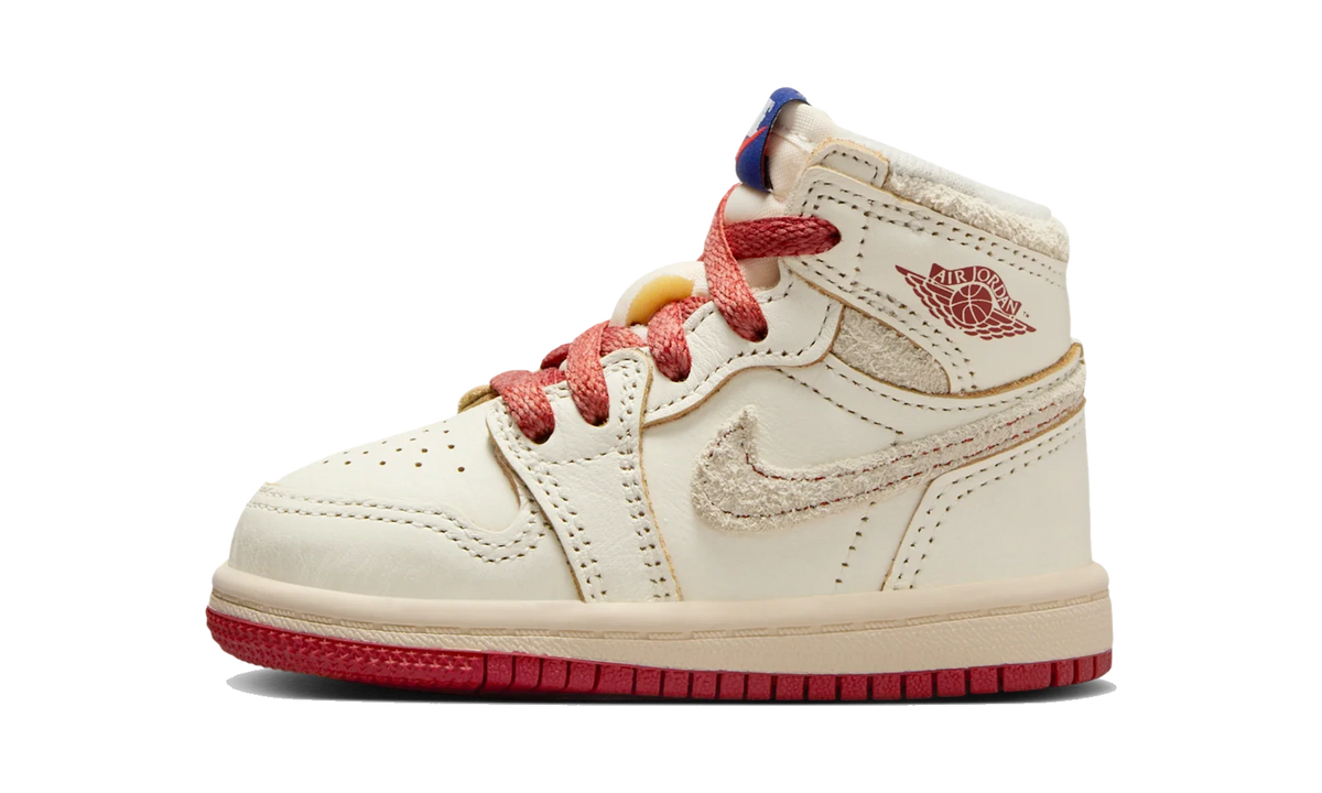 Overkicks - Air Jordan 1 Retro High OG Rare Air Sail Cinnabar (TD) (FD2598-100) - vista lateral