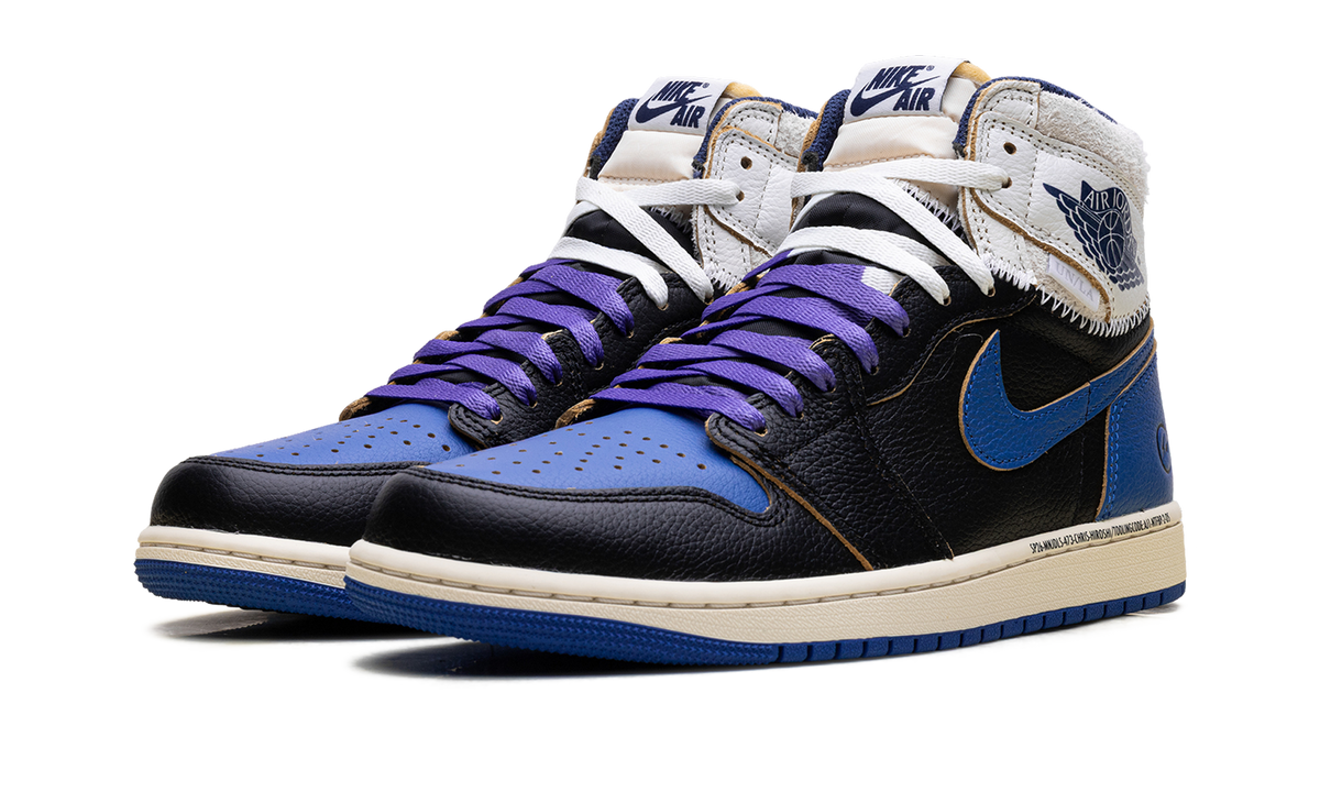 Overkicks - Air Jordan 1 Retro High OG SP Fragment x Union LA Sport Royal (IO7847-001) - vista trasera