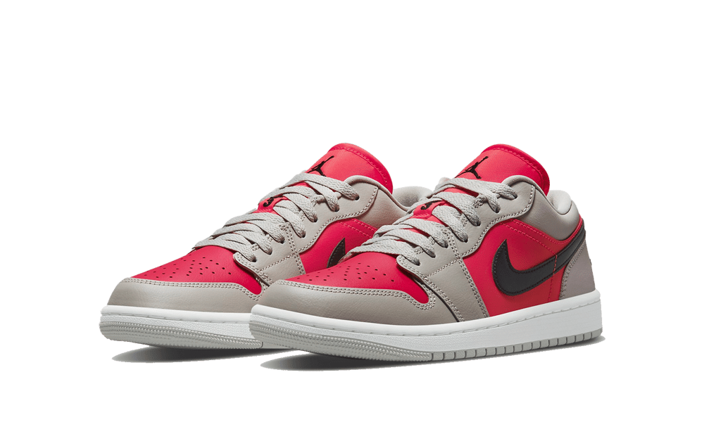 Overkicks - Air Jordan 1 Retro Low Light Iron Ore Siren Red (DC0774-060) - vista trasera