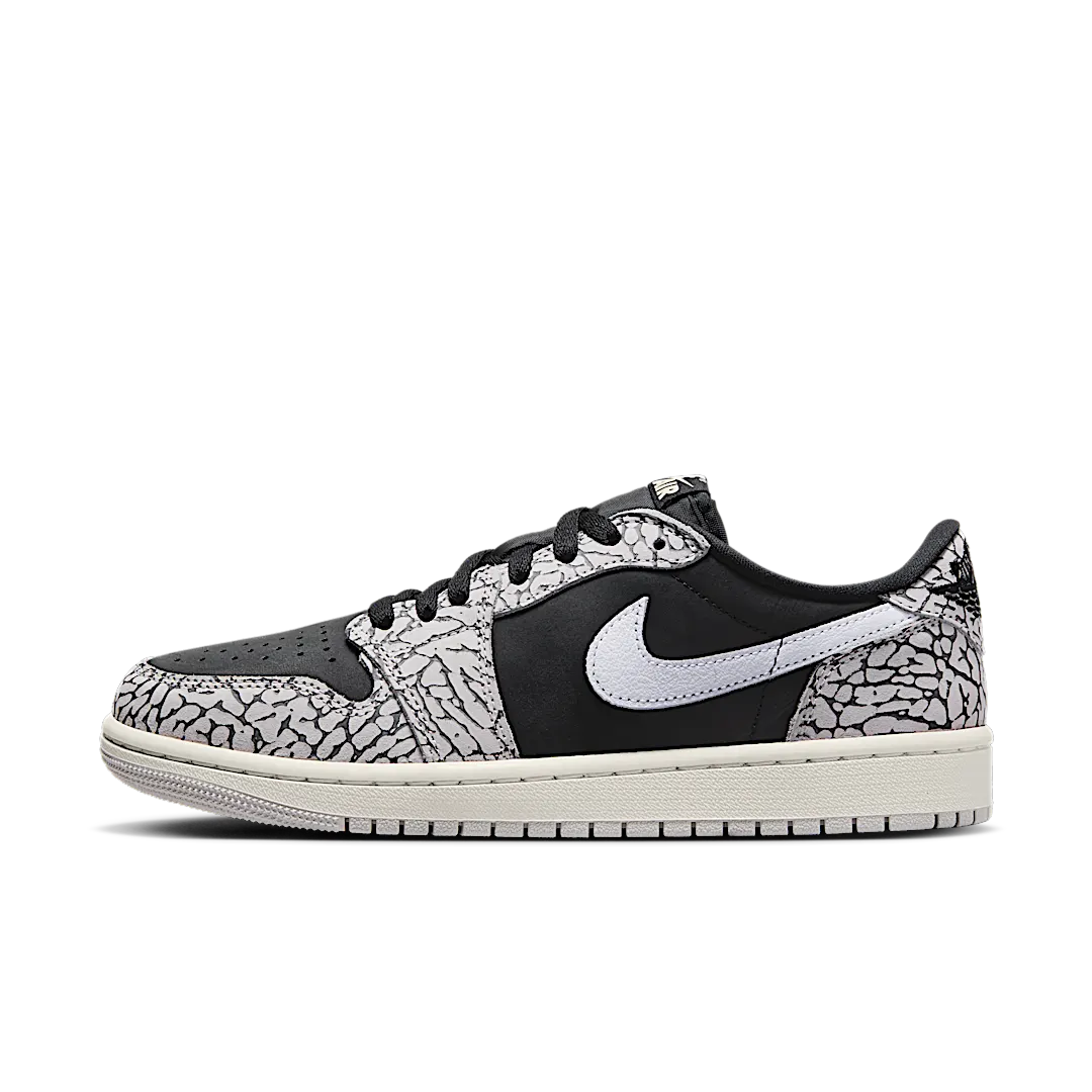 Overkicks - Air Jordan 1 Retro Low OG Black Cement (Women's) (CZ0775-001) - vista lateral