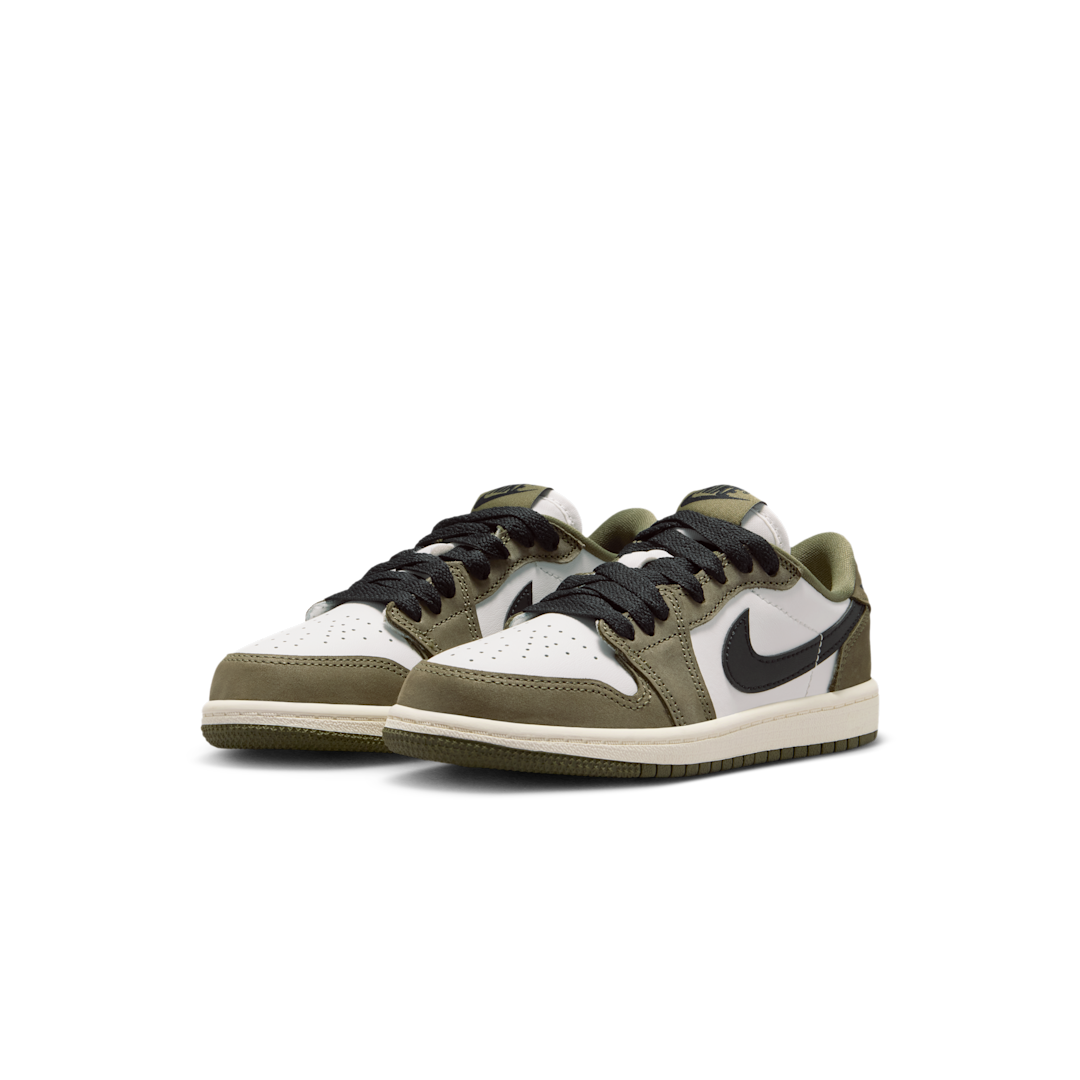 Overkicks - Air Jordan 1 Retro Low OG Medium Olive (PS) (HQ6996-200) - imagen 2
