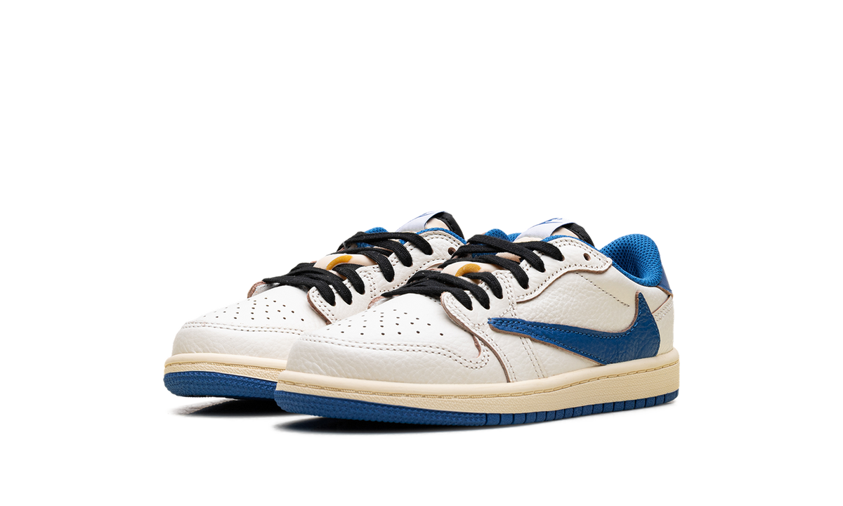 Overkicks - Air Jordan 1 Retro Low OG SP Fragment x Travis Scott Sail Military Blue (PS) (DO5442-104) - imagen 2