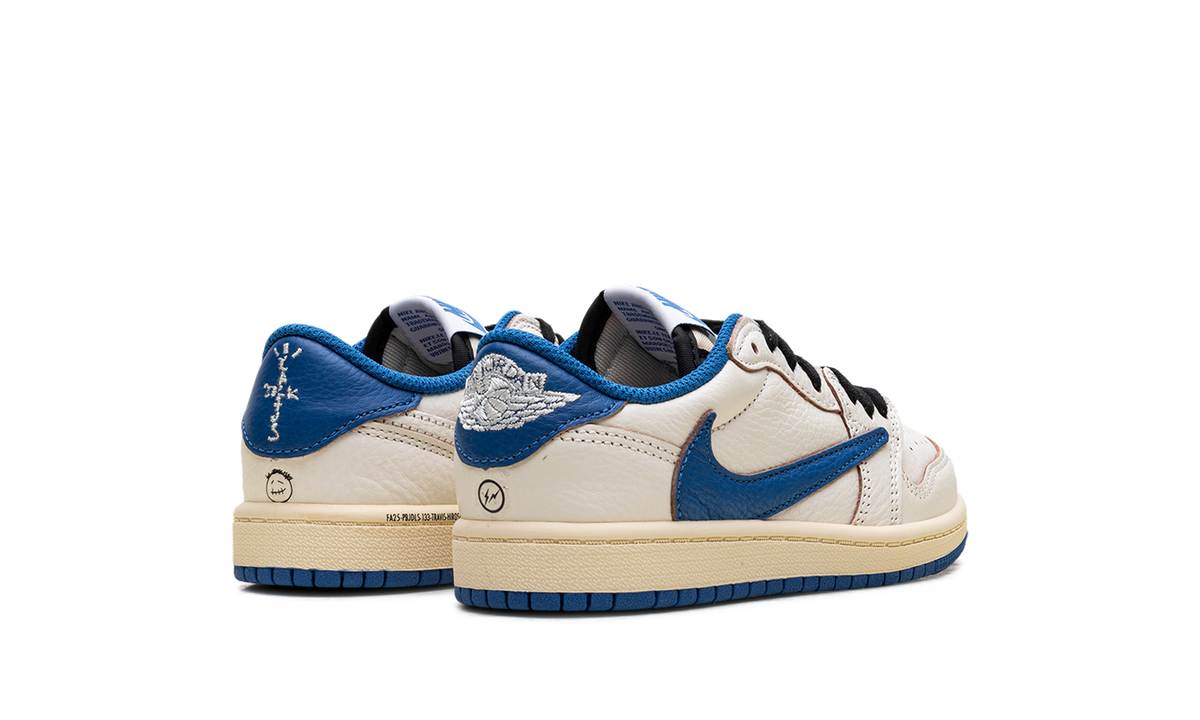 Overkicks - Air Jordan 1 Retro Low OG SP Fragment x Travis Scott Sail Military Blue (PS) (DO5442-104) - imagen 3