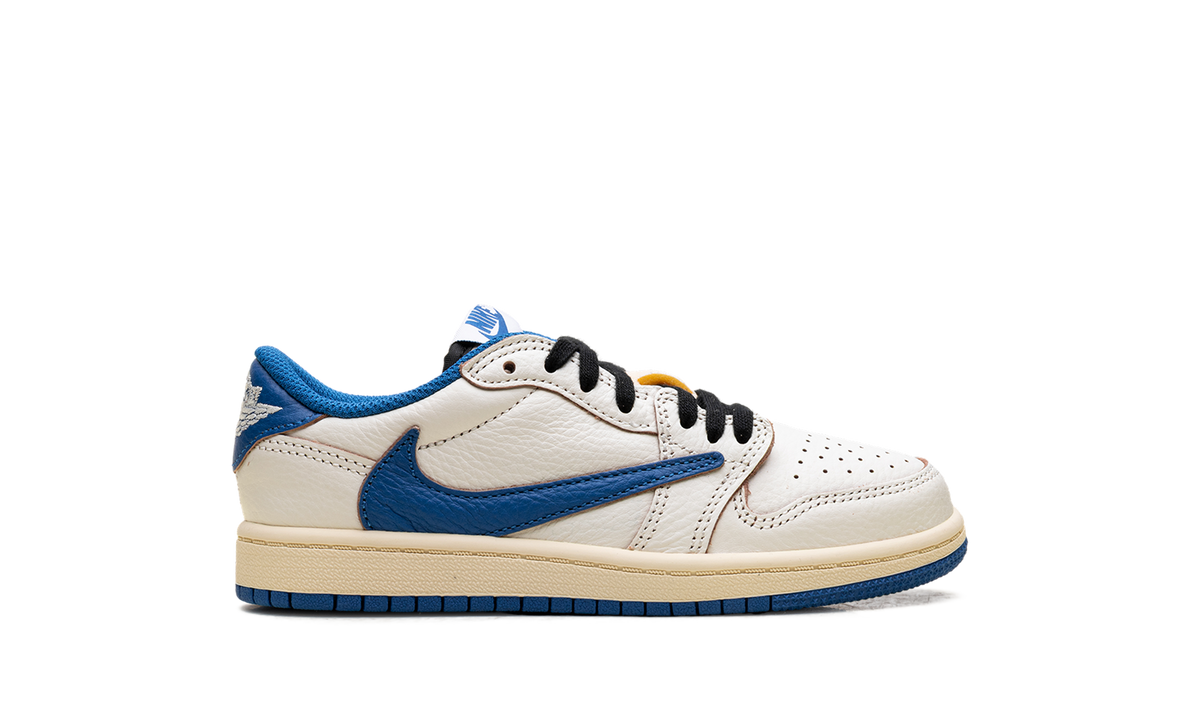 Overkicks - Air Jordan 1 Retro Low OG SP Fragment x Travis Scott Sail Military Blue (PS) (DO5442-104) - imagen 6