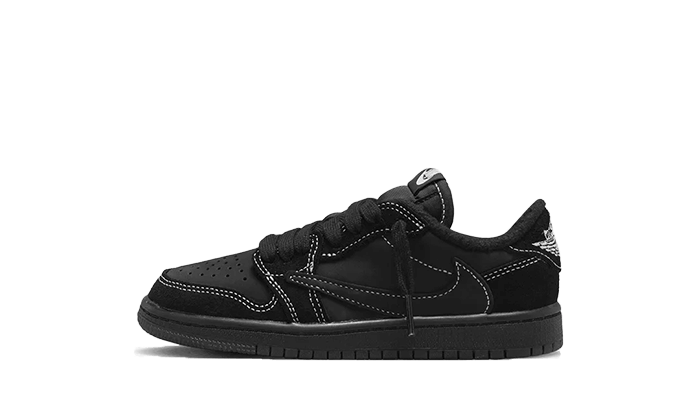 Overkicks - Air Jordan 1 Retro Low OG SP Travis Scott Black Phantom (PS) (DO5442-001) - vista lateral