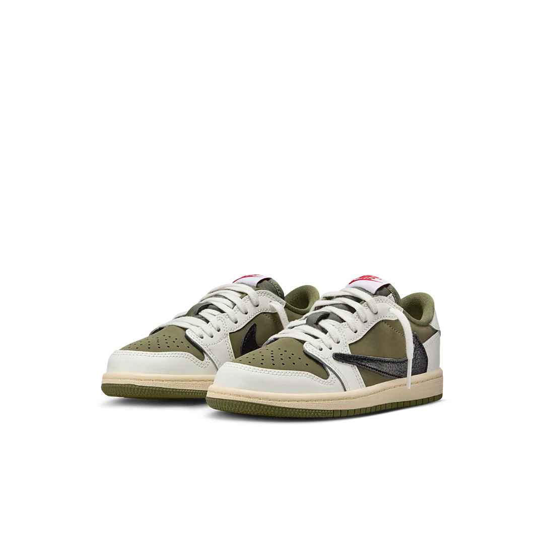 Overkicks - Air Jordan 1 Retro Low OG SP Travis Scott Medium Olive (PS) (DO5442-200) - imagen 2
