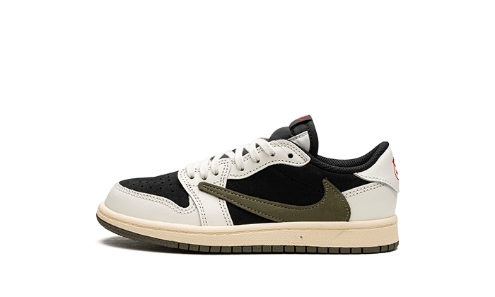 Overkicks - Air Jordan 1 Retro Low OG SP Travis Scott Olive (PS) (DZ5909-106) - vista lateral
