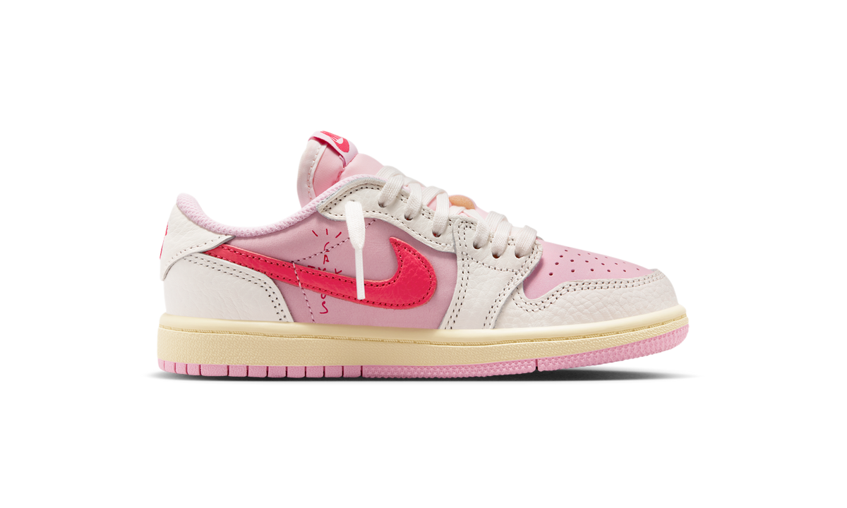 Overkicks - Air Jordan 1 Retro Low OG SP Travis Scott Sail Tropical Pink (PS) (IQ7605-101) - imagen 4
