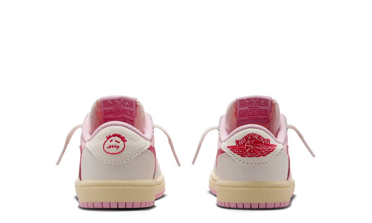 Overkicks - Air Jordan 1 Retro Low OG SP Travis Scott Sail Tropical Pink (PS) (IQ7605-101) - imagen 6