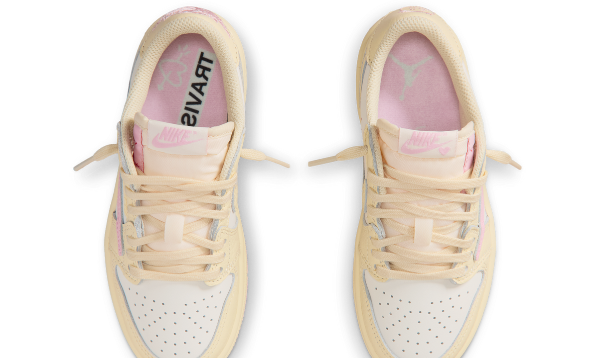Overkicks - Air Jordan 1 Retro Low OG SP Travis Scott Shy Pink (PS) (IQ7605-100) - imagen 5