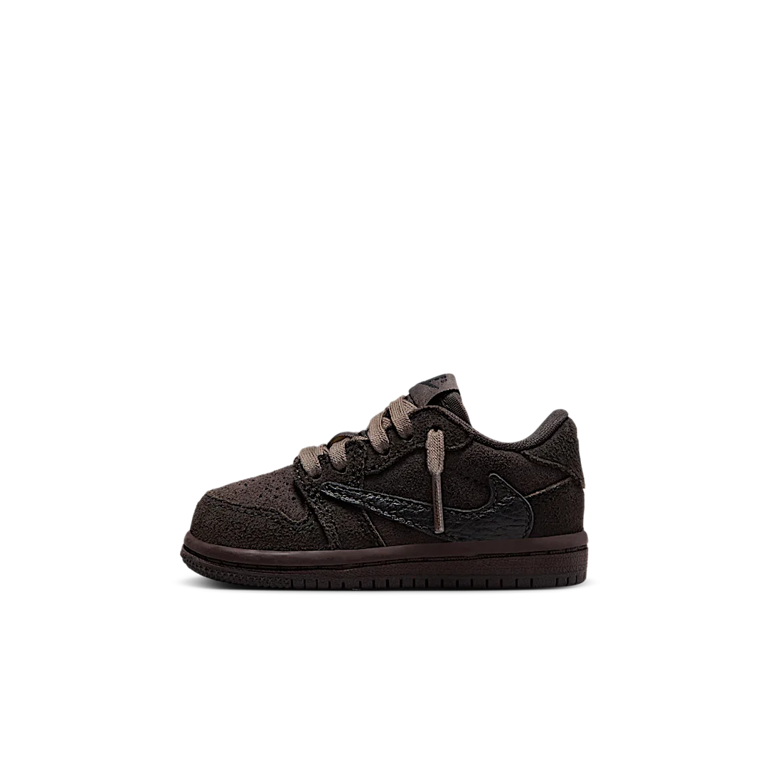 Overkicks - Air Jordan 1 Retro Low OG SP Travis Scott Velvet Brown (TD) (DO5441-202) - vista lateral