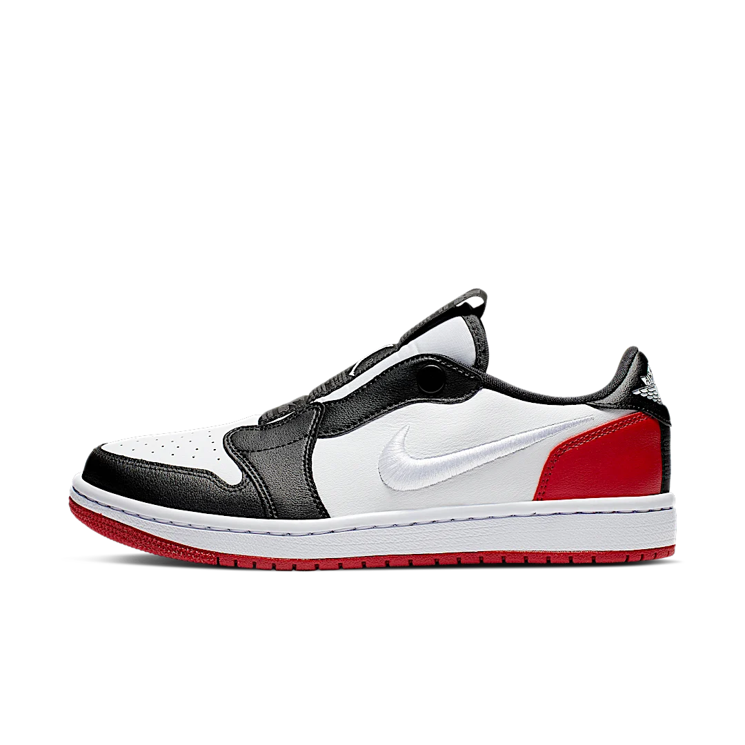 Overkicks - Air Jordan 1 Retro Low Slip Black Toe (AV3918-102) - vista lateral