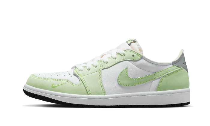 Overkicks - Air Jordan 1 Retro Low White Ghost Green Black (DM7837-103) - vista lateral