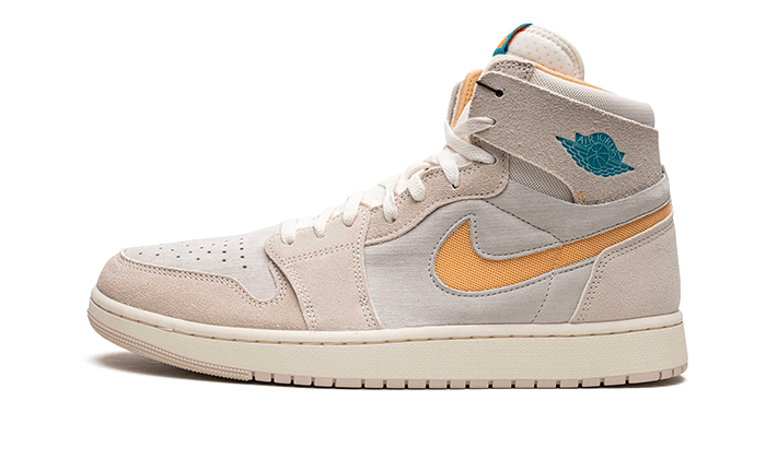 Overkicks - Air Jordan 1 Zoom CMFT 2 Orewood Brown Bright Citrus Sail (DV1307-180) - vista lateral