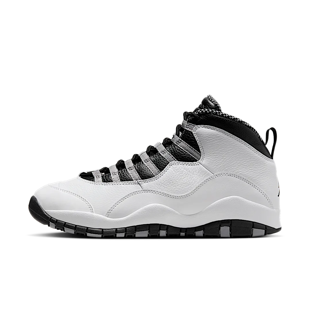 Overkicks - Air Jordan 10 Retro OG Steel (2025) (HJ6779-104) - vista lateral