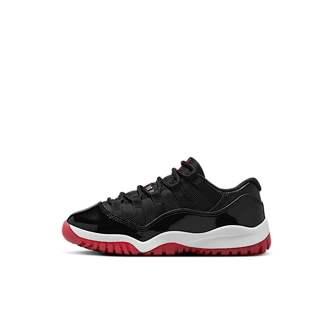 Overkicks - Air Jordan 11 Retro Low Bred (PS) (2025) (FV5116-006) - vista lateral