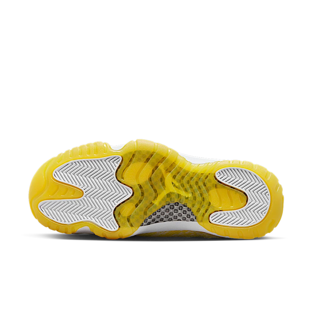 Overkicks - Air Jordan 11 Retro Low Yellow Snakeskin (AH7860-107) - detalle suela