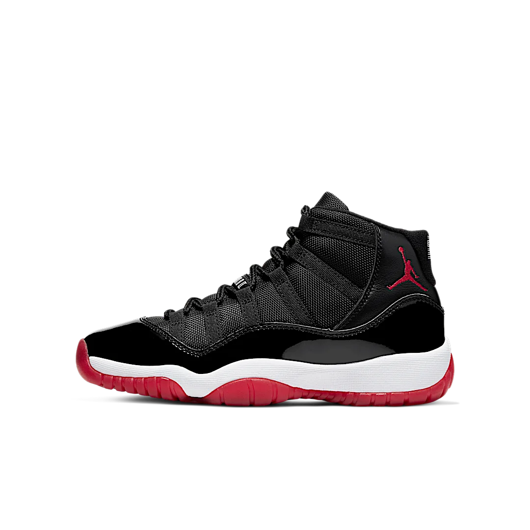 Overkicks - Air Jordan 11 Retro Playoffs Bred (2019) (GS) (378038-061) - vista lateral