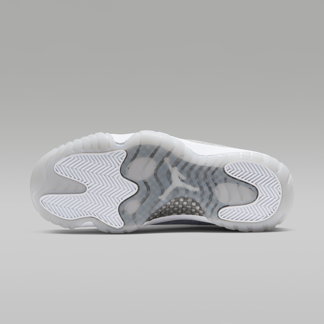 Overkicks - Air Jordan 11 Retro White Metallic Silver (AR0715-100) - detalle suela