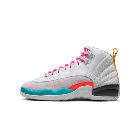 Overkicks - Air Jordan 12 Retro White Vapor Green (GS) (153265-130) - vista lateral