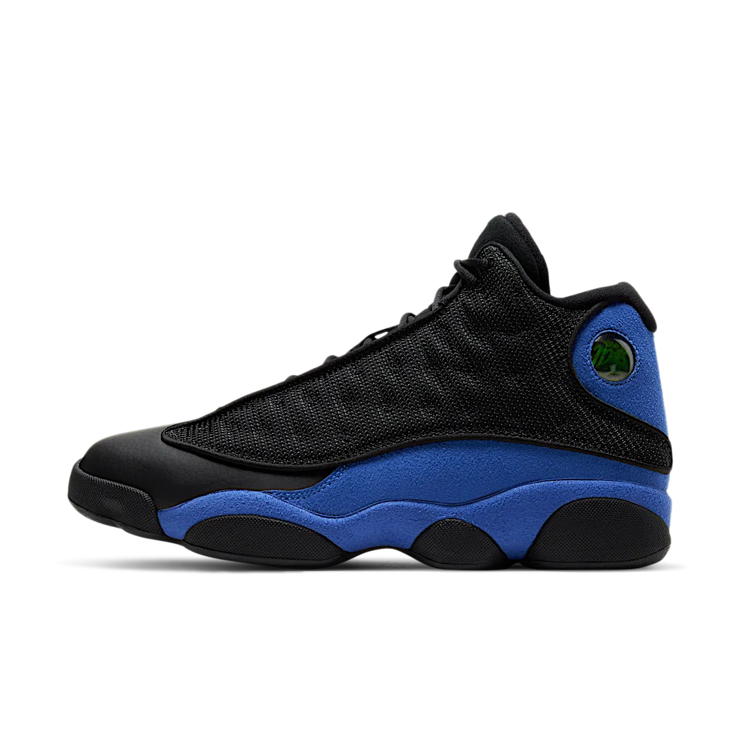Overkicks - Air Jordan 13 Retro Black Hyper Royal (414571-040) - vista lateral