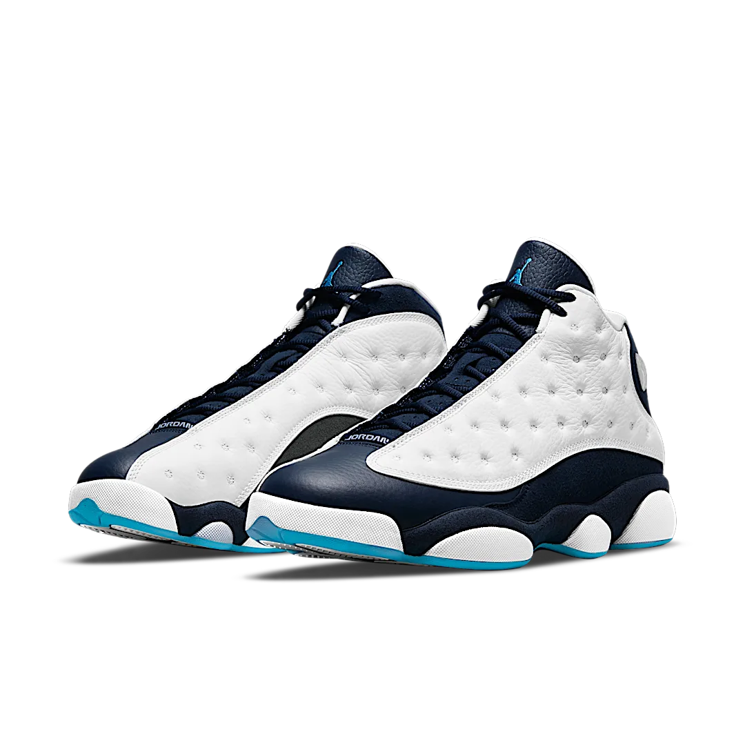 Overkicks - Air Jordan 13 Retro Obsidian Powder Blue White (414571-144) - vista trasera