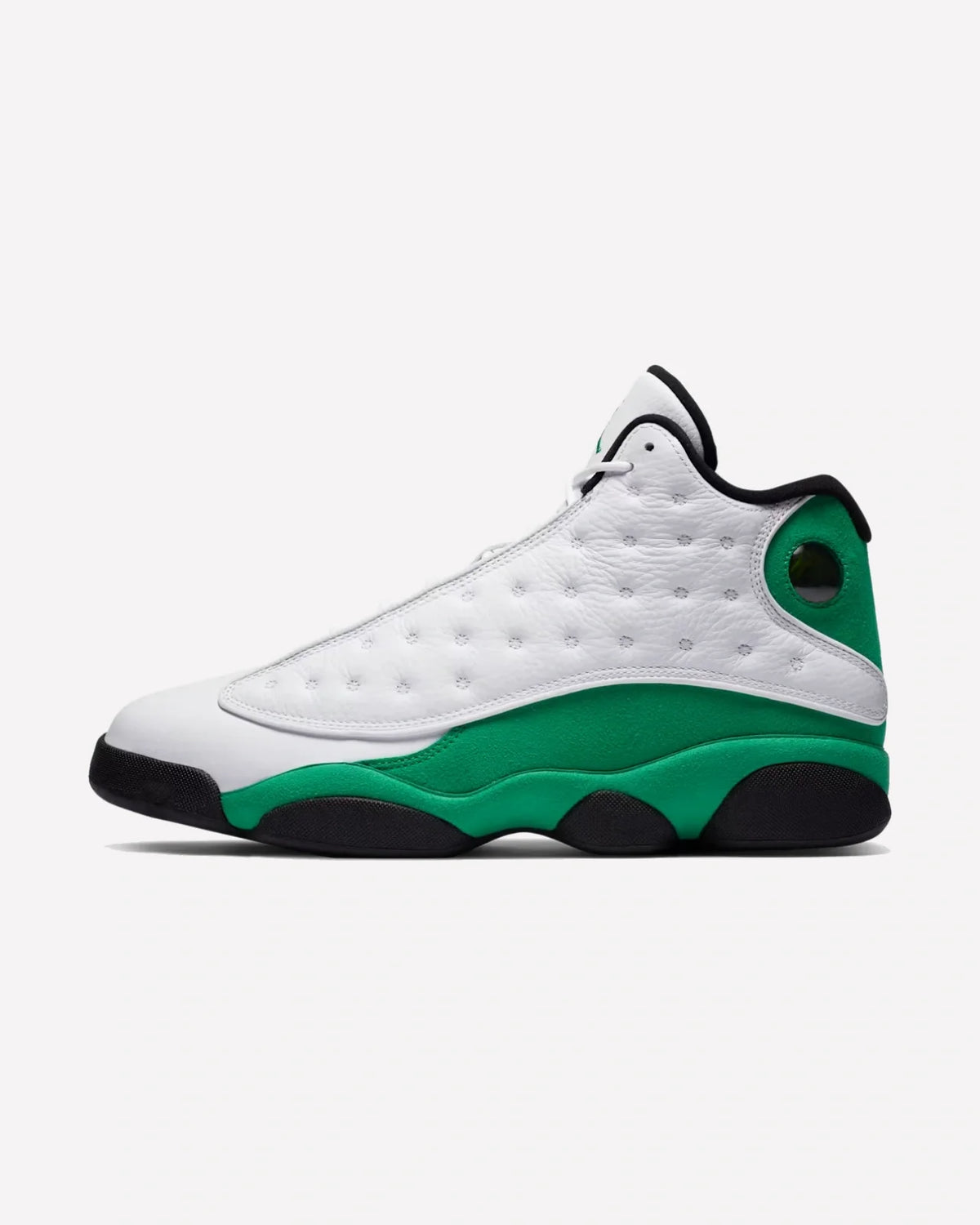 Overkicks - Air Jordan 13 Retro White Lucky Green (DB6537-113/414571-113) - vista lateral
