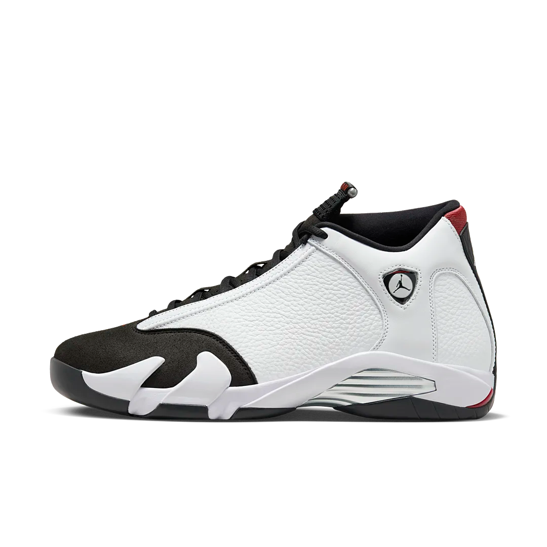 Overkicks - Air Jordan 14 Retro Black Toe (2024) (487471-160) - vista lateral