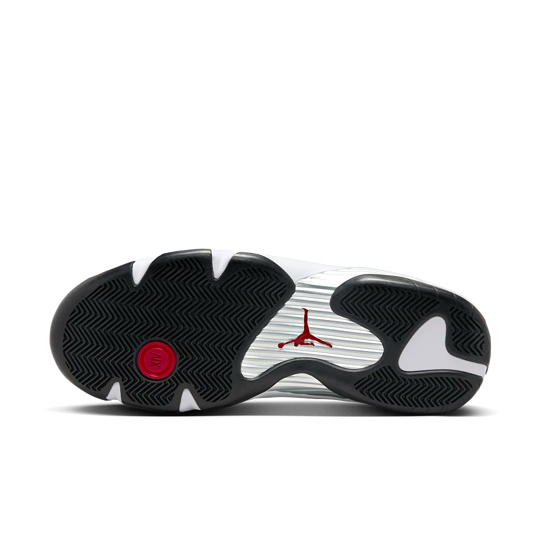 Overkicks - Air Jordan 14 Retro Black Toe (2024) (487471-160) - detalle suela